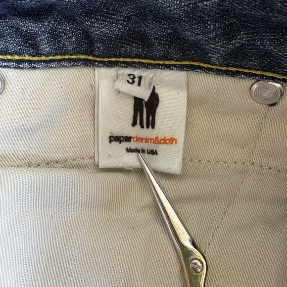 Y2K‎ Paper Denim & Cloth Flared Bootcut Jeans Med-Dark Wash Size 31 Low-Rise - Picture 10 of 11